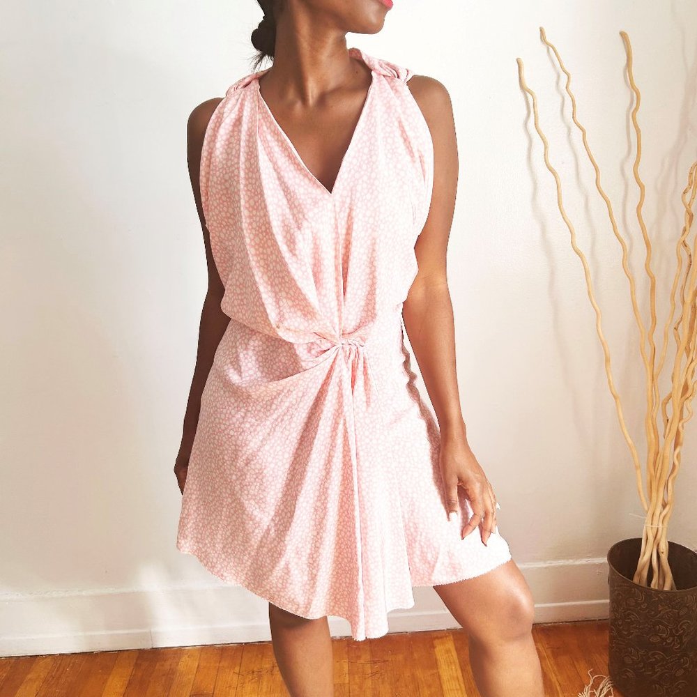 Vintage Balenciaga Pink Silk Dress Size 38, Balenciaga French Designer Dress